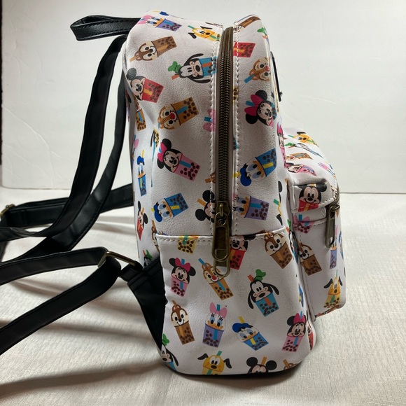 EUC-Like New! Disney Loungefly Mini Backpack, Mickey, Minnie, Goofy W/Bobas main image 5
